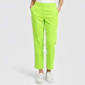 Vintage Louis Feraud Neon High Rise Straight Leg Peddle Pusher Crop Pants - 8